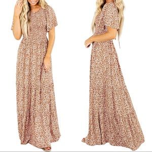 Modest Floral Prairie Maxi Dress